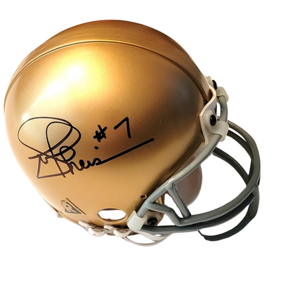 Joe Theismann Autographed Notre Dame Mini Helmet Beckett Authenticated