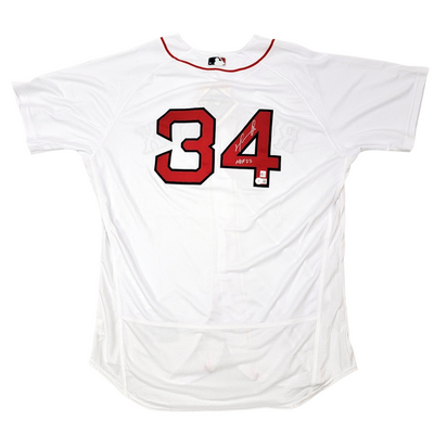 David Ortiz Autographed Boston Red Sox Authentic Jersey W/ HOF 22 Beckett Witnessed