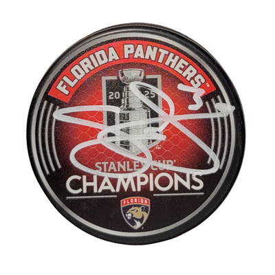 Seth Jones Autographed Florida Panthers 2025 Stanley Cup Champions Hockey Puck JSA
