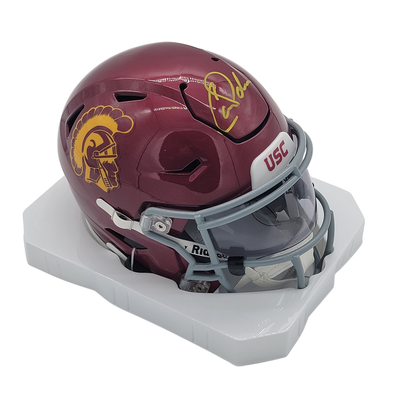 Carson Palmer Autographed USC Trojans MIDI Speed Flex Helmet Beckett Witnessed
