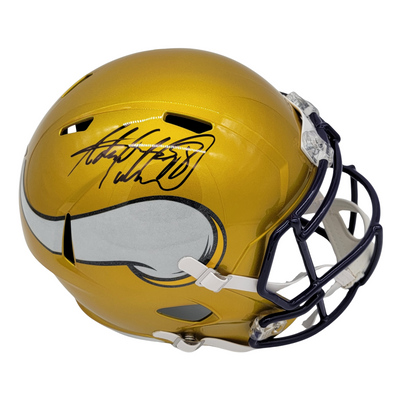 Adrian Peterson Autographed Minnesota Vikings Flash Replica Helmet Beckett Witnessed