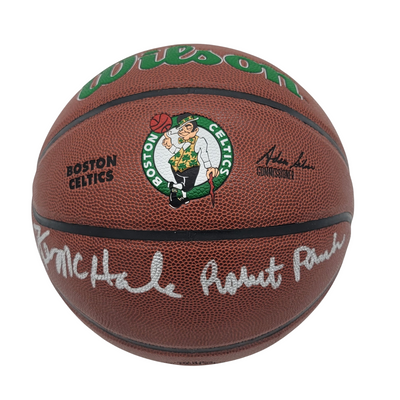 Kevin McHale Robert Parish Autographed Boston Celtics Logo Basketball Beckett Witnessed