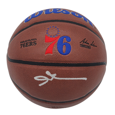 Allen Iverson Autographed Philadelphia 76ers Logo Wilson NBA Basketball Beckett Witnessed