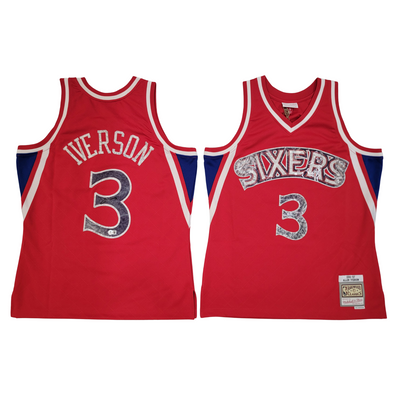 Allen Iverson Autographed Philadelphia 76ers 1996/97 Red Mitchell & Ness Jersey Beckett