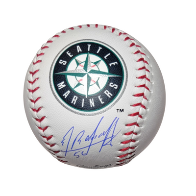 Randy Arozarena Autographed Seattle Mariners Logo Major League Baseball Beckett Witnessed