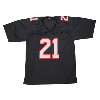 Deion Sanders Autographed Atlanta Falcons Pro Style Black Jersey Beckett
