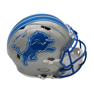 Jameson Williams Autographed Detrot Lions Authentic Helmet Beckett Witnessed