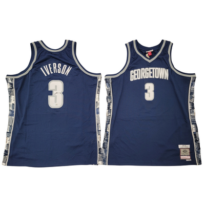 Allen Iverson Autographed Georgetown Hoyas 1995-96 M&N Swingman Jersey Beckett