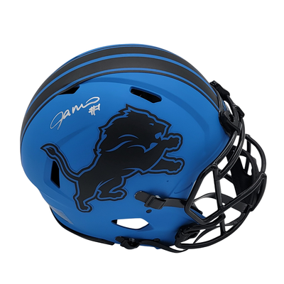 Jameson Williams Autographed Detroit Lions Rave Authentic Helmet Beckett Witnessed