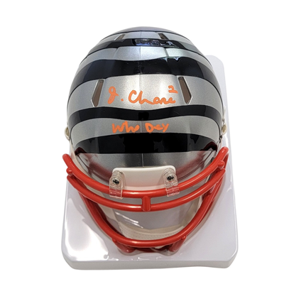 Ja'Marr Chase Autographed Cincinnati Bengals Flash Mini Helmet W/ Who Dey Beckett Witnessed