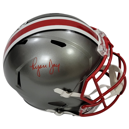 Ryan Day Autographed Ohio State Riddell Speed Flash Replica Helmet Beckett Witnessed