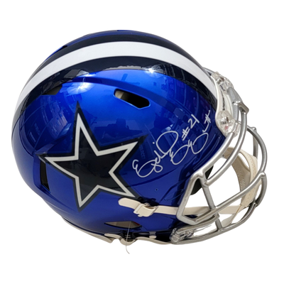Ezekiel Elliott Autographed Dallas Cowboys Riddell Speed Flash Authentic Helmet Beckett Witnessed
