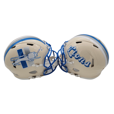Jameson Williams Autographed Detroit Lions Retro Authentic Helmet Beckett Witnessed