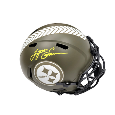 Lynn Swann Autographed Pittsburgh Steelers STS Salute To Service Replica Helmet Beckett Witnessed