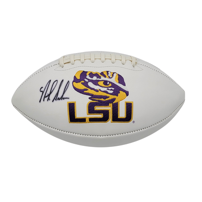 Nick Saban Autographed LSU Tigers Logo Football Beckett Witnessed