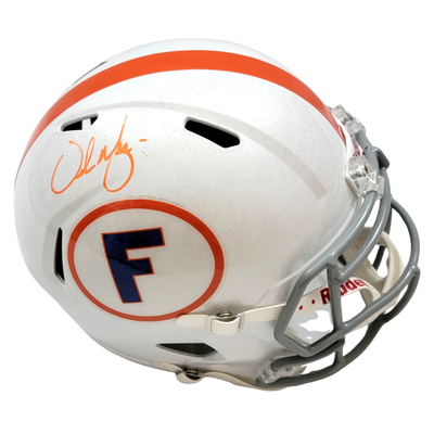 Urban Meyer Autographed Florida Gators Alternate White Riddell Replica Helmet Beckett Witnessed