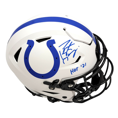 Peyton Manning Autographed Indianapolis Colts Riddell Lunar Eclipse Speed Flex Helmet W/ HOF 21 Fanatics