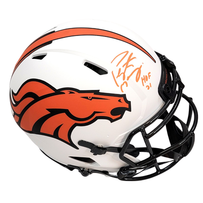 Peyton Manning Autographed Denver Broncos Riddell Lunar Eclipse Authentic Helmet W/ HOF 21 Fanatics