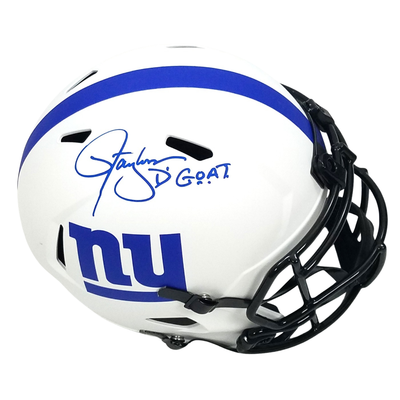 Lawrence Taylor Autographed New York Giants Riddell Lunar Eclipse Replica Helmet W/ D G.O.A.T. Beckett Witnessed