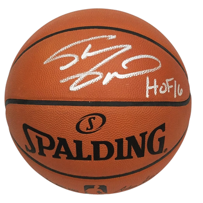 Shaquille O'Neal Autographed Los Angeles Lakers Heat Magic NBA Game Ball W/ HOF 16 Beckett Witnessed