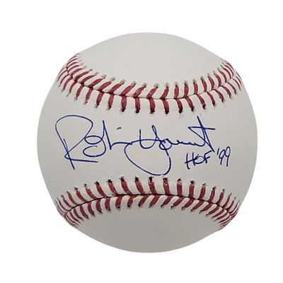 Robin Yount Autographed Milwaukee Brewers OML Baseball W/HOF 99 Beckett Witnessed