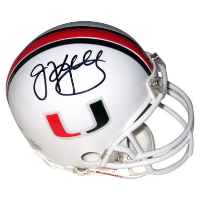 JIm Kelly Autographed Miami Hurricanes Mini Helmet Beckett Authenticated