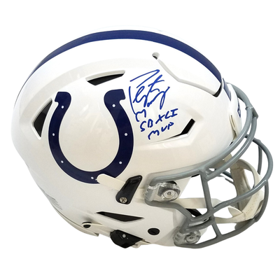 Peyton Manning Autographed Indianapolis Colts Riddell Speed Flex Helmet W/ SB XLI MVP Fanatics Authentic