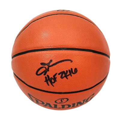 Allen Iverson Autographed Philadelphia 76ers NBA Replica Game Basketball W/ HOF 2K16 Beckett Witnessed Black