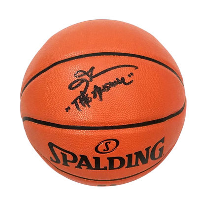 Allen Iverson Autographed Philadelphia 76ers NBA Replica Game Basketball W/ The Answer Beckett Witnessed Black