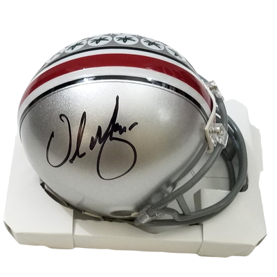 Urban Meyer Autographed Ohio State Riddell Mini Helmet Beckett Witnessed