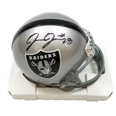 Josh Jacobs Autographed Las Vegas Oakland Raiders Mini Helmet Beckett Witnessed