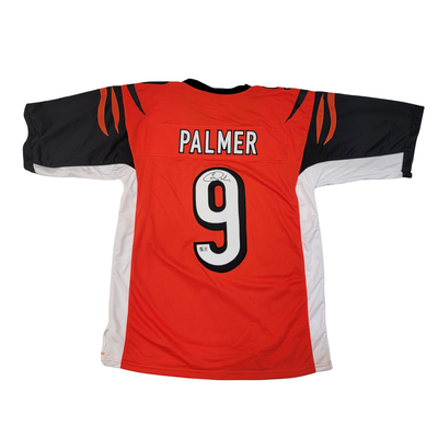 Carson Palmer Autographed Cincinnati Bengals Pro Style Orange Jersey Beckett Witnessed