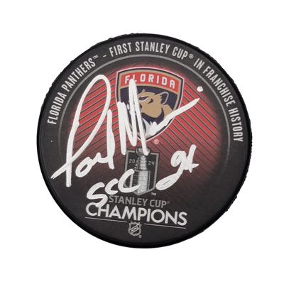 Paul Maurice Autographed Florida Panthers 2024 Stanley Cup Champions Puck W/ 24 SCC Beckett