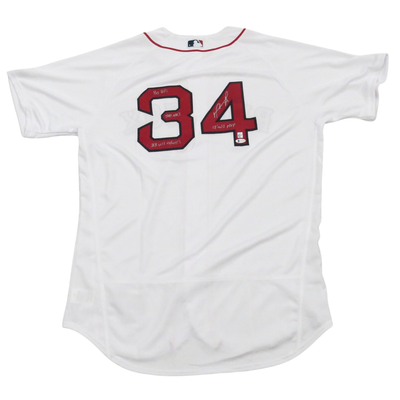 David Ortiz Autographed Boston Red Sox Authentic Majestic Jersey W/ Big Papi 541 HR's 3X WS Champs & 13 WS MVP Beckett Witnessed