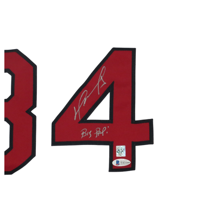 David Ortiz Autographed Boston Red Sox Majestic White Authentic Jersey W/Big Papi Beckett Witnessed