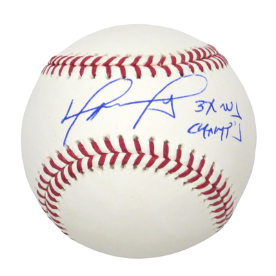 David Ortiz Autographed Boston Red Sox MLB Baseball W/ 3X WS Champs Beckett Witnessed