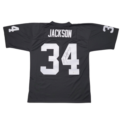 Bo Jackson Autographed Oakland Raiders Mitchell & Ness Jersey Beckett Witnessed