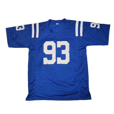 Dwight Freeney Autographed Indianapolis Colts Blue Pro Style Jersey Beckett Witnessed