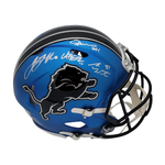 Jared Goff Amon-Ra St. Brown Sam LaPorta Jameson Williams Signed Detroit Lions 2024 Blue ALT Authentic Helmet Beckett Fanatics