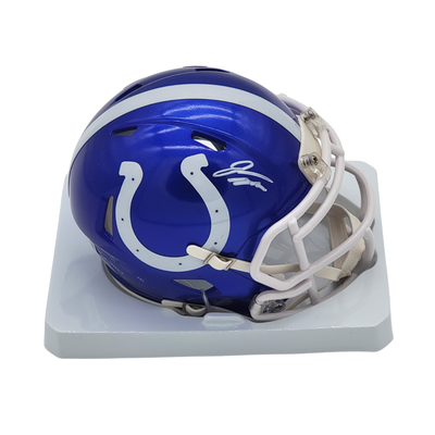 Jonathan Taylor Autographed Indianapolis Colts Flash Mini Helmet Beckett Witnessed