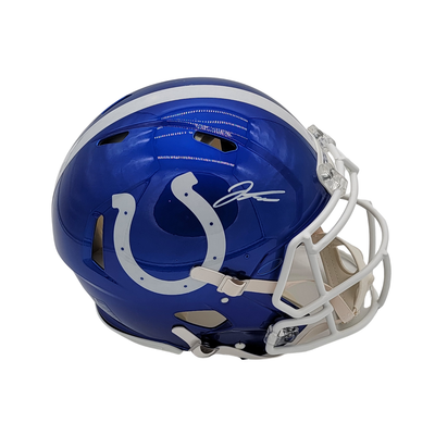 Jonathan Taylor Autographed Indianapolis Colts Authentic Flash Helmet Becket Witnessed