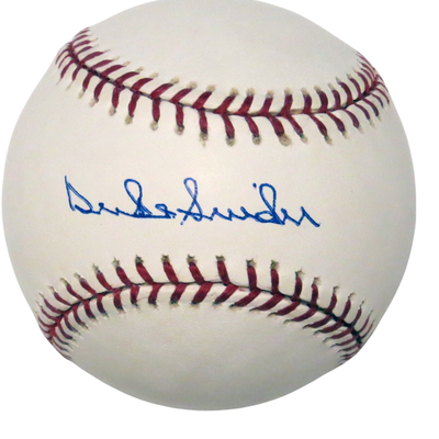 Duke Snider Autographed Brooklyn Los Angeles Dodgers MLB Baseball Beckett Authenticated