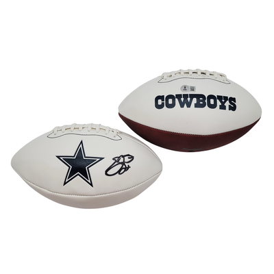 Emmitt Smith Autographed Dallas Cowboys Logo Football Beckett Witnessed