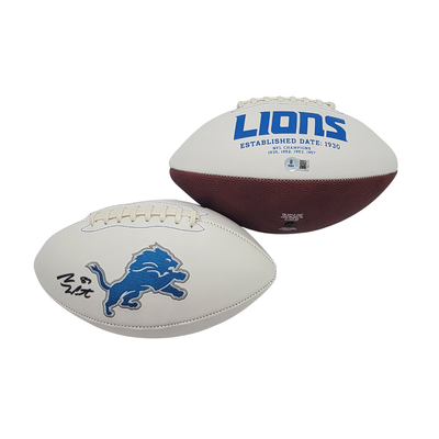 Sam LaPorta Autographed Detroit Lions Logo Football – Beckett Witnessed | NFL Memorabilia