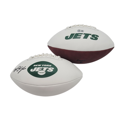 Mason Taylor Autographed New York Jets Logo Football Beckett Witnessed