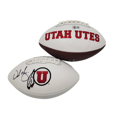 Urban Meyer Autographed Utah Utes Logo Football Beckett Witnessed