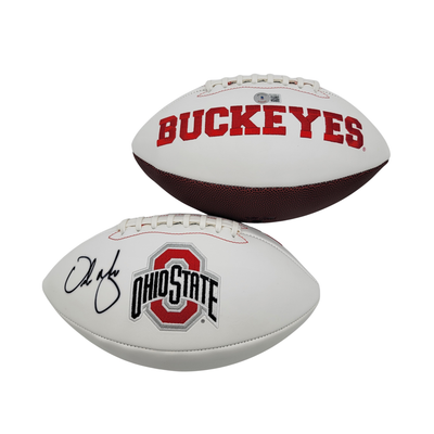 Urban Meyer Autographed Ohio State Buckeyes Logo Football Beckett Authenticated