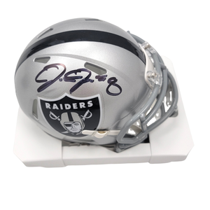 Josh Jacobs Autographed Las Vegas Oakland Raiders Speed Mini Helmet Beckett Witnessed