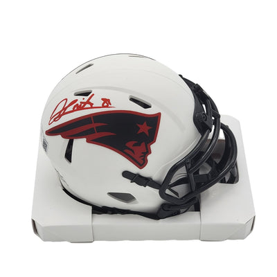 Jonnu Smith Autographed New England Patriots Riddell Lunar Eclipse Mini Helmet Beckett Witness