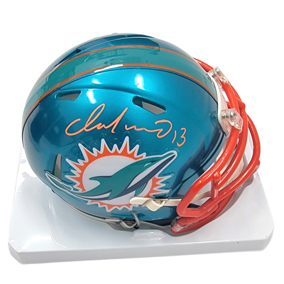 Dan Marino Autographed Miami Dolphins Flash Mini Helmet Beckett Witnessed